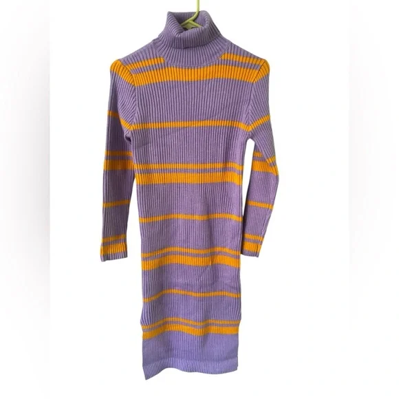 Anthropologie Moon River Striped Turtleneck Sweater Dress, Size S NWT - Picture 2 of 7